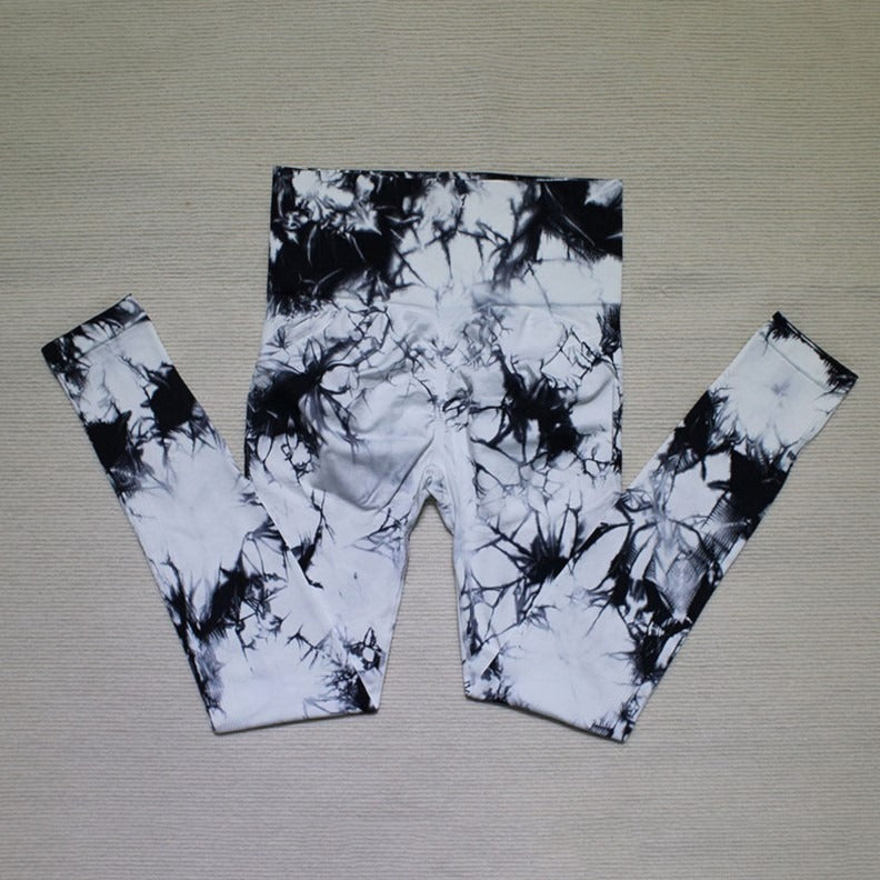 High Waist Seamless Tie-Dye Yoga Pants