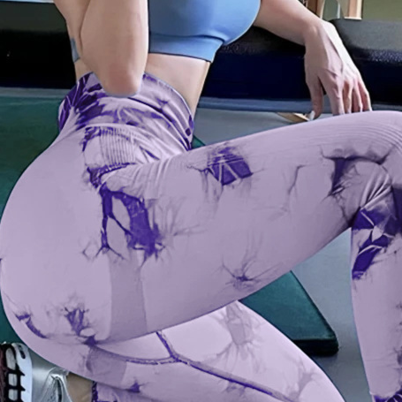 High Waist Seamless Tie-Dye Yoga Pants